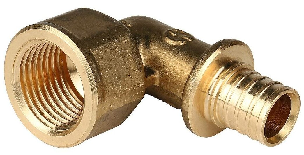 Угольник-переходник STOUT SFA-0006-001612 с внутренней резьбой 16xG 1/2", для труб из сшитого полиэтилена, аксиальный