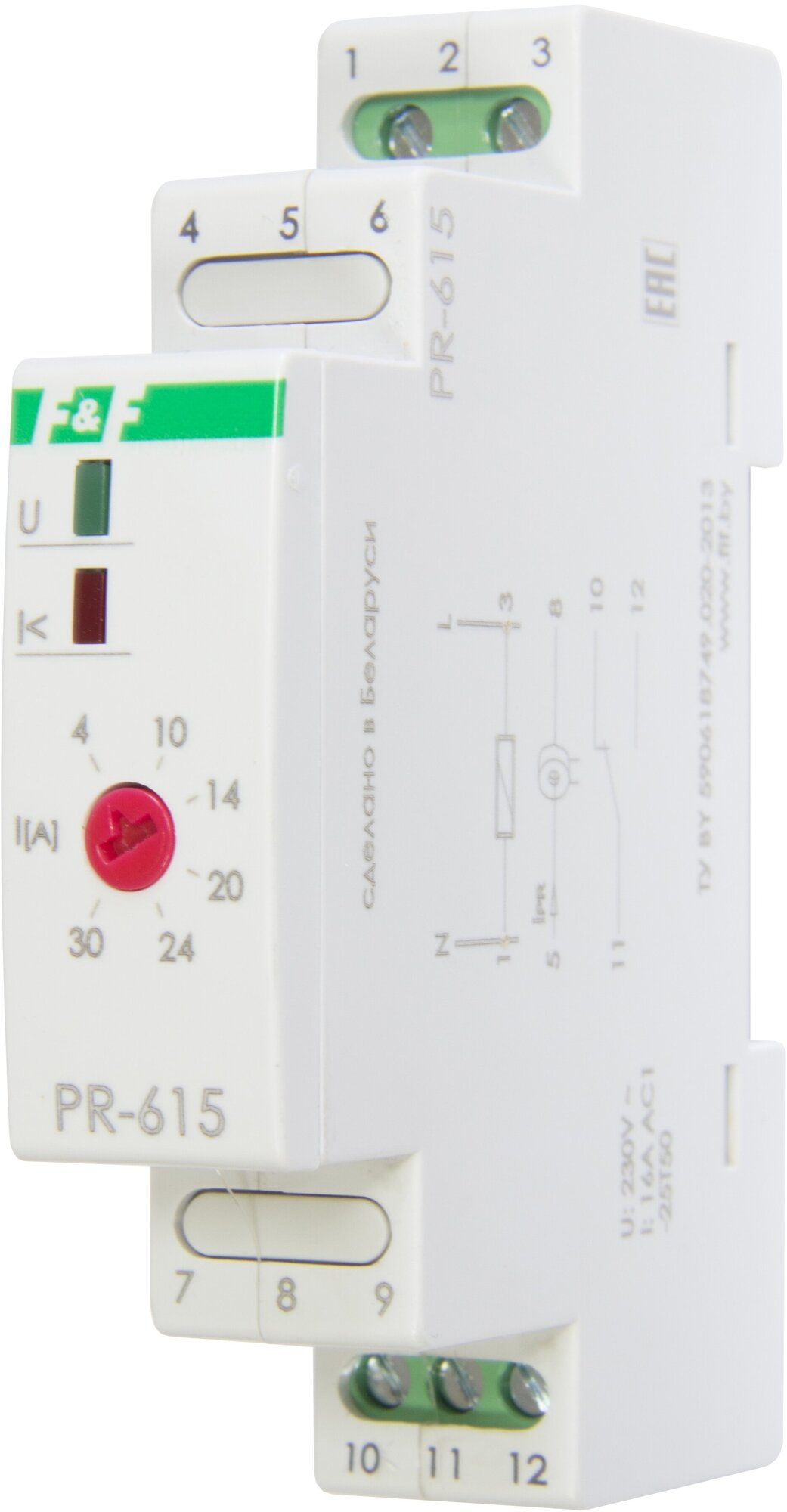 Реле контроля тока F&F PR-615