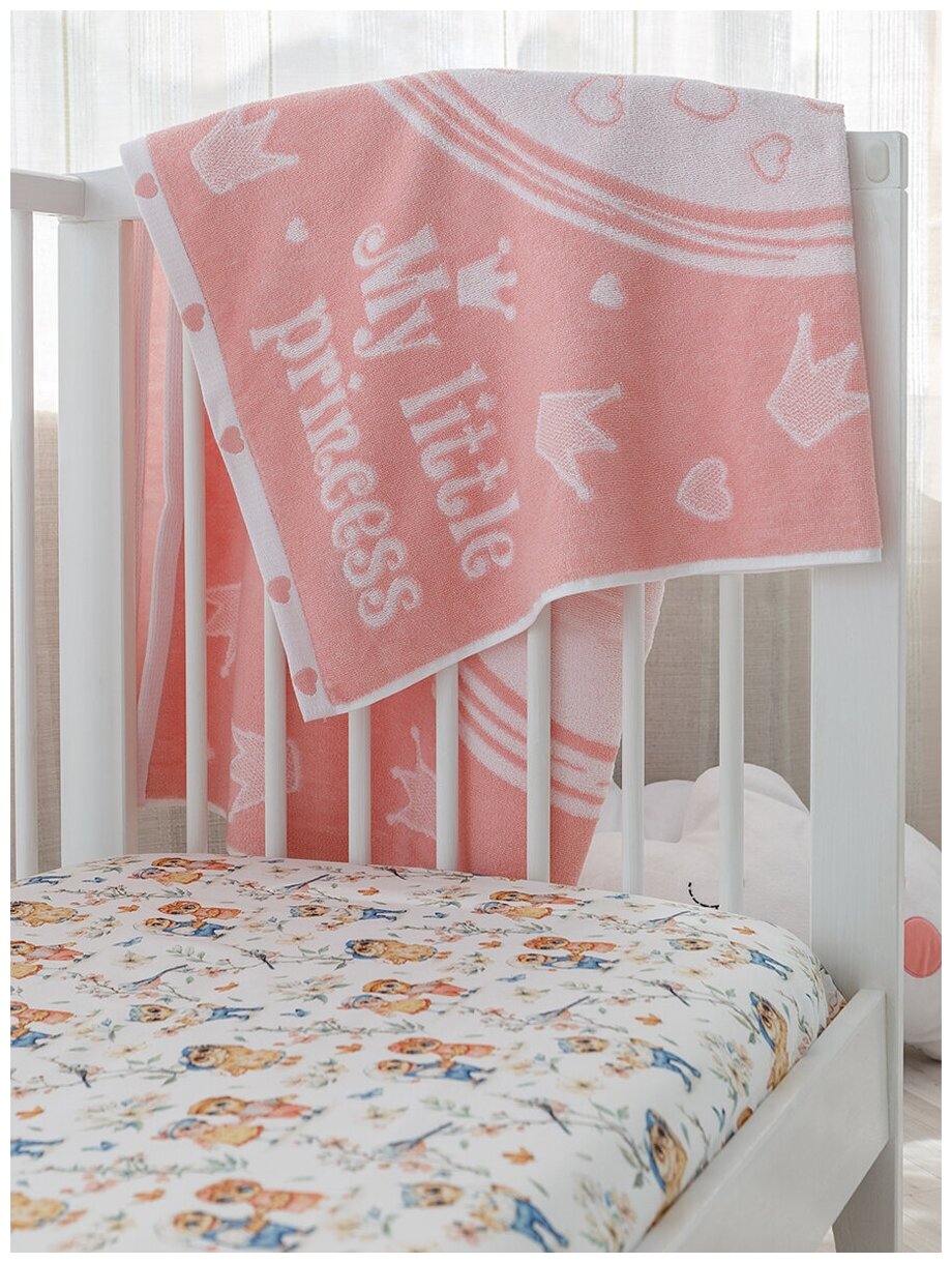 Детское махровое полотенце LOVEME "My little princess" 100х100см - фотография № 3