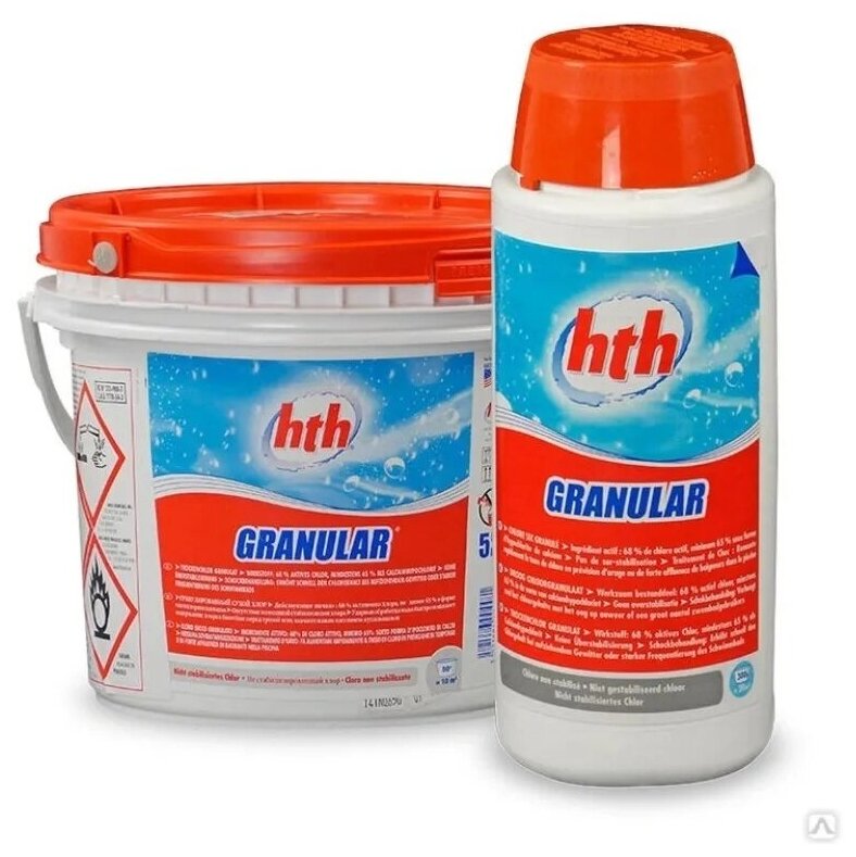 Быстрорастворимые хлорсодержащие гранулы HTH GRANULAR, 2,5 кг - фотография № 5