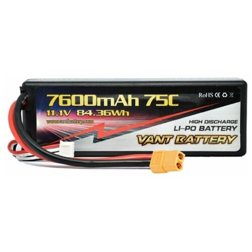 Аккумулятор LiPo Vant - 11.1В 7600мАч 75C (3S2P, Hardcase, разъём XT60)