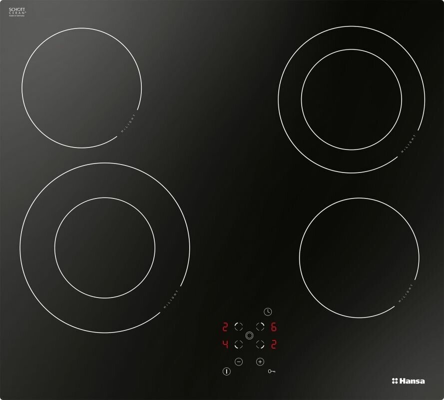 Электрическая варочная панель Hansa BHC66506, Hi-Light, черный