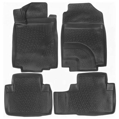 Коврик салона L.Locker для Kia Soul II (2014-2018 ) 3D, полиуретановый