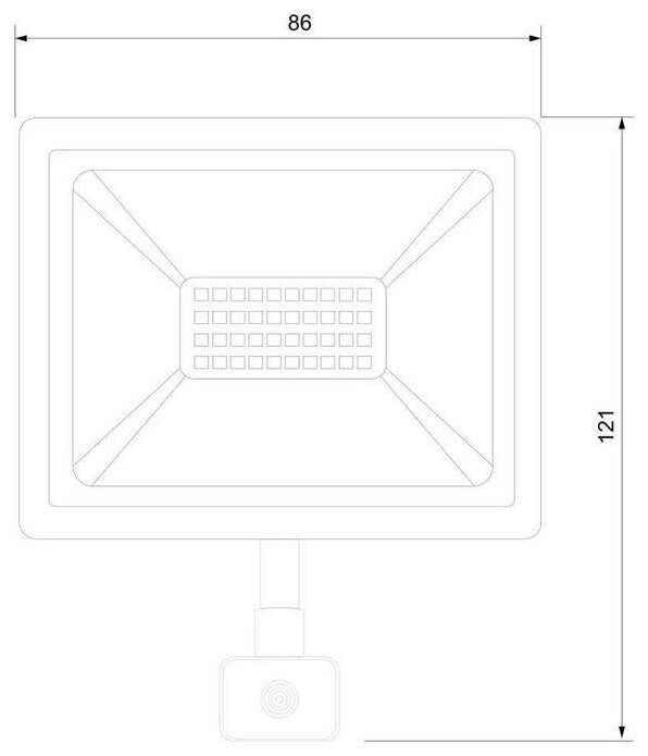 Уличный светодиодный прожектор с датчиком движения 20W 6500K IP44 Elektrostandard Прожектор Elementary (с датчиком) 024 FL LED 20W 6500K IP44 - фотография № 4