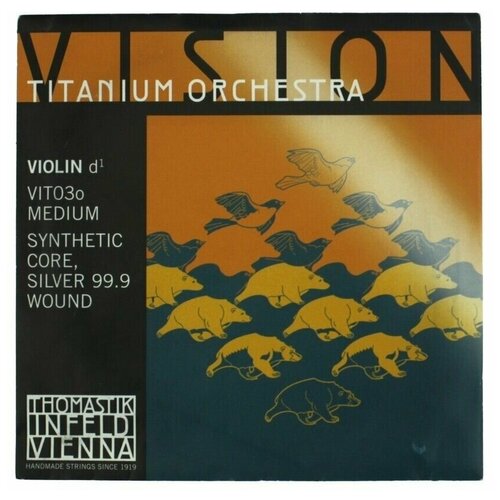 Струна D для скрипки Thomastik Vision Titanium Orchestra VIT03o струна a для скрипки thomastik vision titanium orchestra vit02o