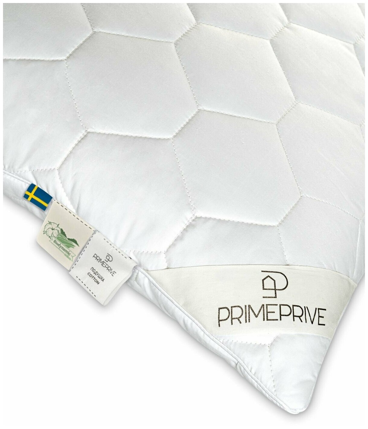 PRIME PRIVE Подушка средняя Cotton, хлопковое волокно (50х70) - фотография № 13