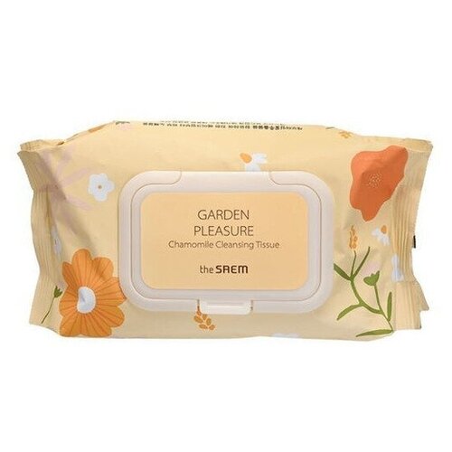 Saem Салфетки косметические влажные Garden Pleasure Chamomile Cleansing Tissue 100 шт