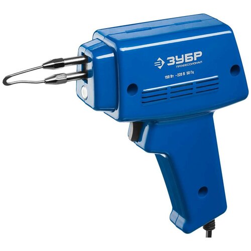 ЗУБР Импульсный паяльник ЗУБР Профессионал в наборе 2 сменных жала канифоль припой 150Вт 233000₽