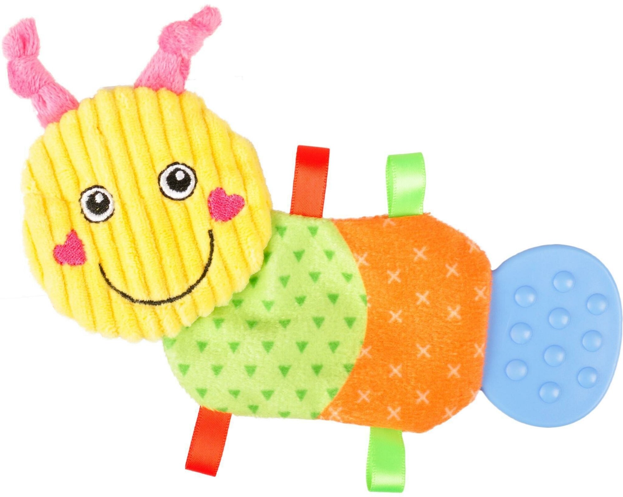 Flamingo Игрушка из полиэстера с погремушкой для щенков Гусеница Pippo, 20x14 см - фото №1