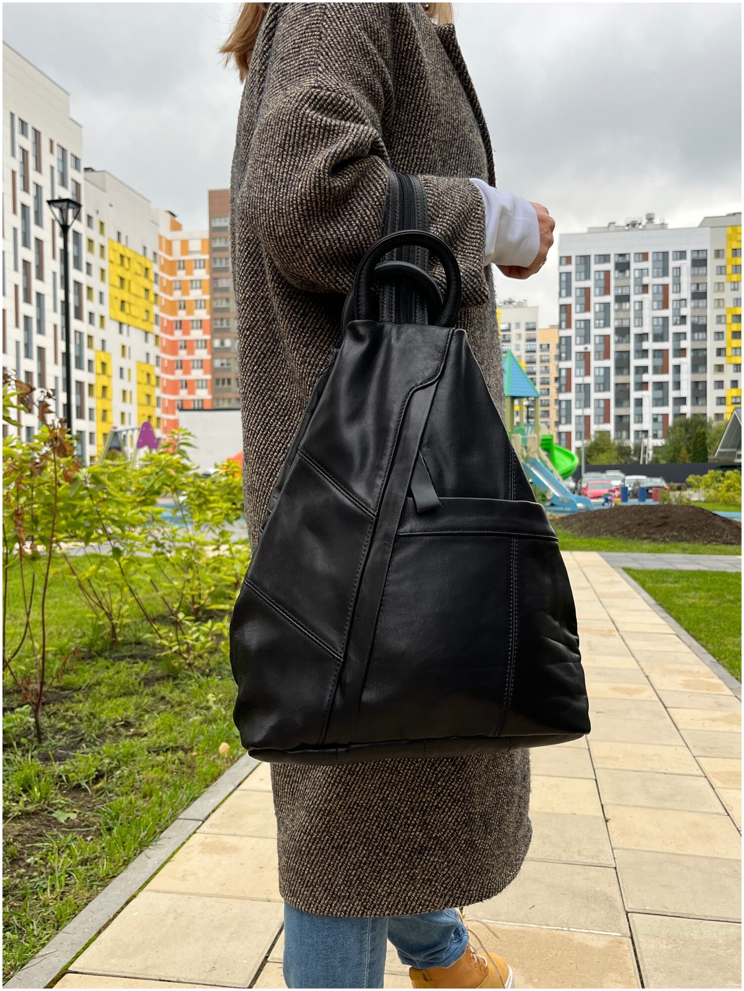 Рюкзак  городской BRUONO из мягкой натуральной кожи