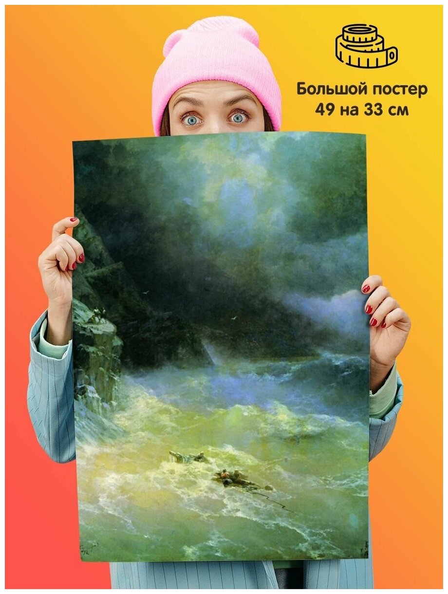 Постер плакат Айвазовский Иван Буря у Мыса