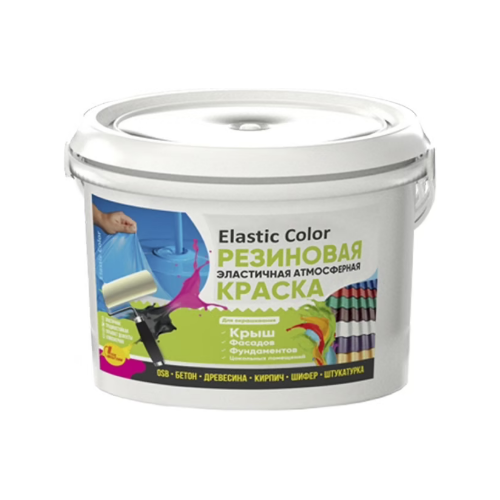 Краска Новбытхим Elastic color резиновая матовая зеленый мох 11.5 кг