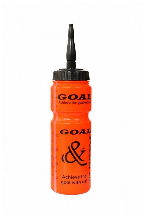Бутылка для воды c длинным носиком GOAL&PASS 750 мл, оранжевая