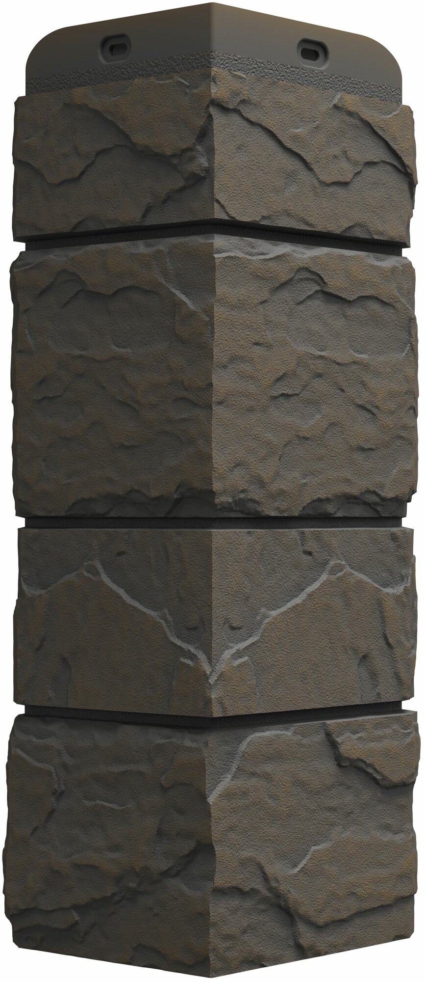 Угол наружный Dacha Камень крупный цвет тёмно-коричневый - фотография № 1