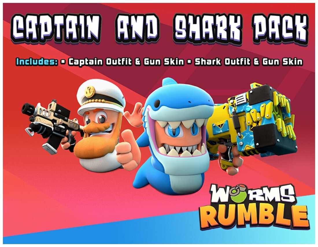 Worms Rumble - Captain & Shark Double Pack