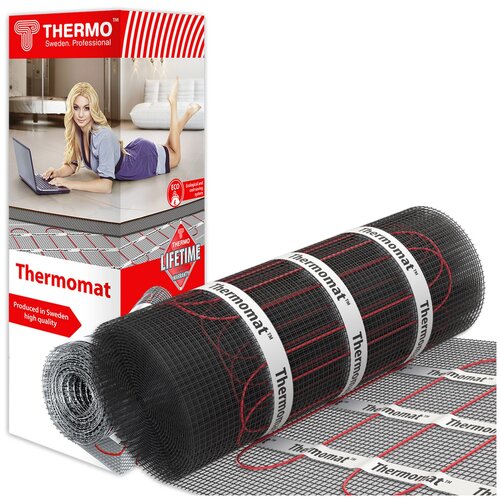 Термо Термомат TVK-180 нагревательный мат 270Вт 15 квм THERMO Thermomat TVK-180 теплый пол нагревательный мат 180Вт270Вт 15 квм 10678₽