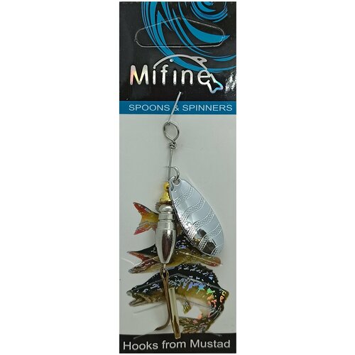 Блесна щука голавль форель хариус Mifine Silver Spinner ball concept 8gr 279₽
