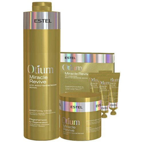Купить Косметический набор для восстановления волос Otium MIRACLE REVIVE ESTEL(1000мл+300мл+5*23мл)