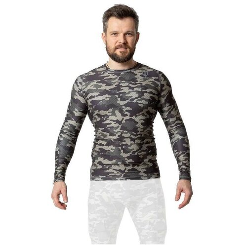 Рашгард хоккейный MAD GUY Camo-Line SR (пиксель/корич) (XL)