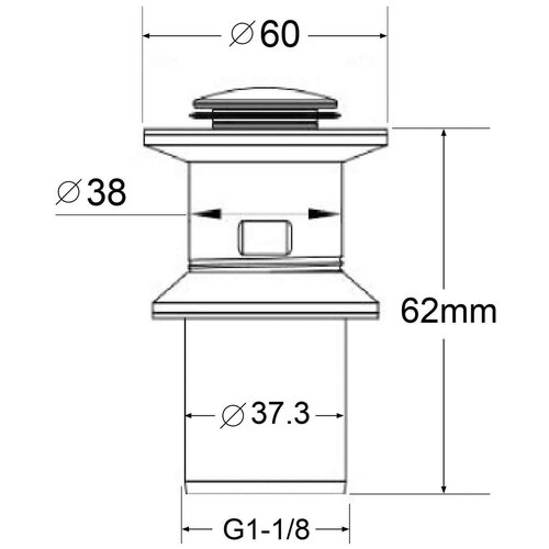 Донный клапан для раковины BelBagno BB-PCU-01-IN