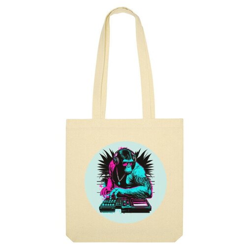 Сумка шоппер Us Basic, бежевый сумка горилла диджей серый