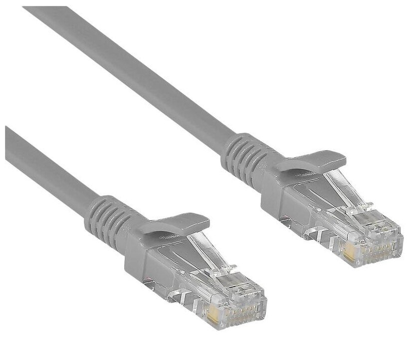 Комплект 3 штук Патч-корд ExeGate UTP-RJ45-RJ45-C6-CU-5M-GY cat.6 5м серый