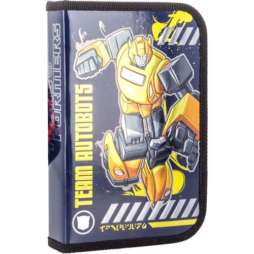 Пенал школьный на молнии TRJB-UT1-031PR Transformers, ламинированный, с клапаном для канцелярских принадлежностей, для мальчиков, 20,5х14х3,5 см.