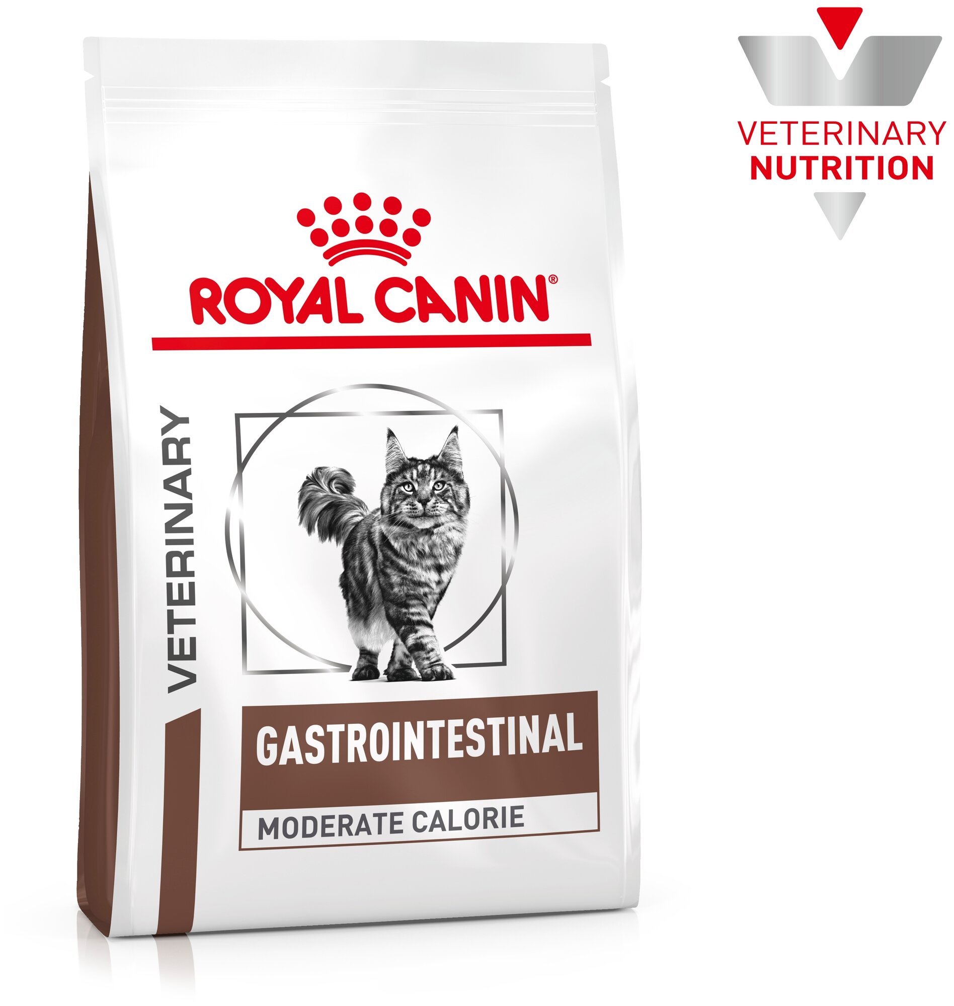 ROYAL CANIN VD GASTRO INTESTINAL MODERATE CALORIE GIM35 400 г ветеринарная диета для кошек с пониженным содержанием жира, при воспалении кишечника, нарушении перевариваемости 2шт