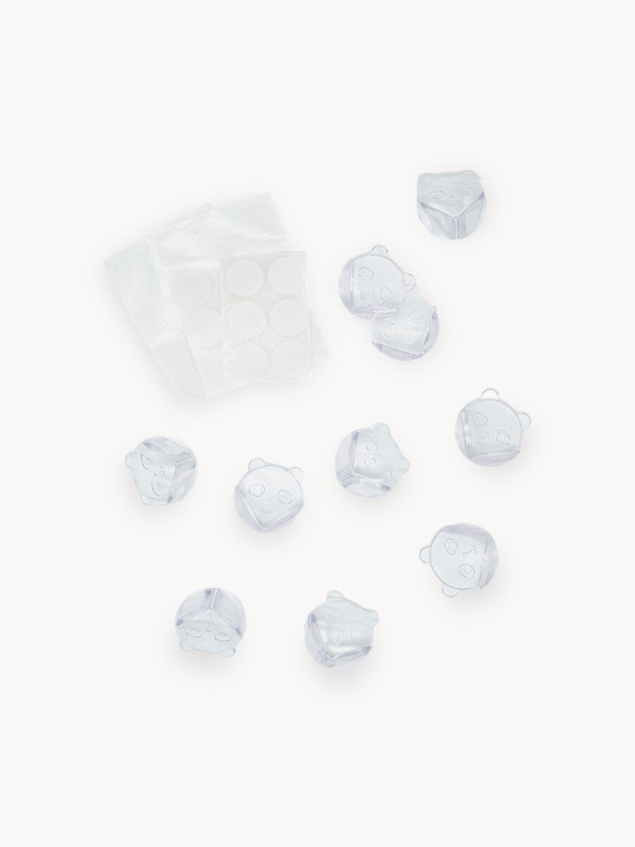 Защитные уголки на мебель для детей, силиконовые прозрачные накладки на углы, набор 10 штук