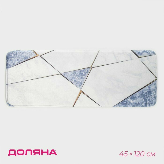 Коврик для ванной и туалета Доляна «Мрамор» 45×120 см