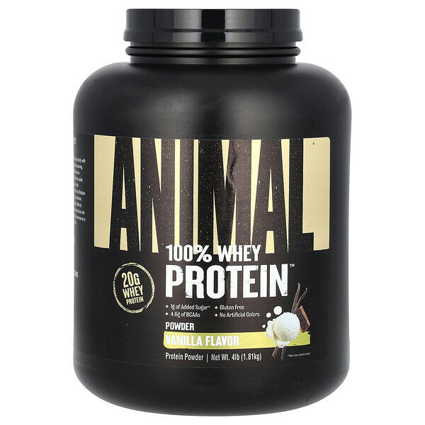 Universal Nutrition Animal Whey, 1820 г (Ваниль)