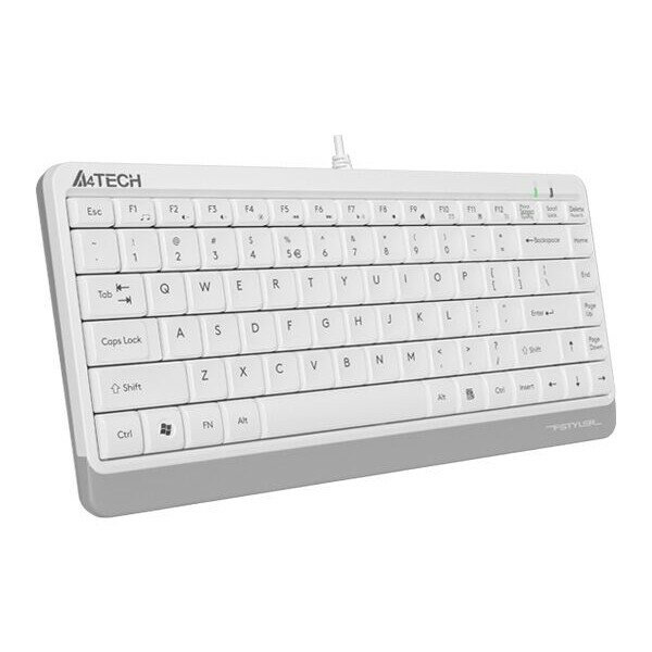 Клавиатура A4Tech белый USB slim (1391318) - фото №16
