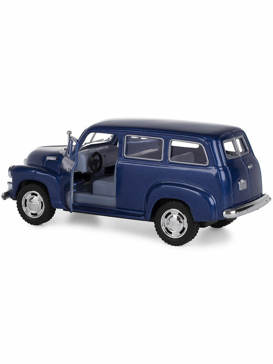 Металлическая машинка 1950 Chevrolet Suburban Carryall 1:36, инерционная / Черный — фото 1