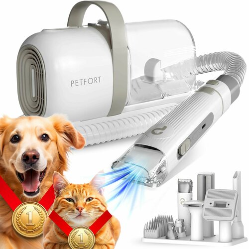 Набор для груминга животных PETFORT, для кошек и собак, белый