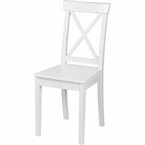 Стул деревянный из массива березы с жестким сиденьем Бергольф Белый