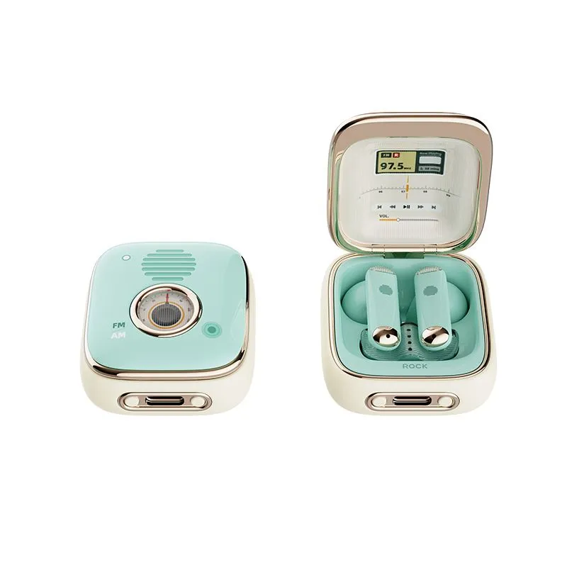 Беспроводные наушники ROCK Retro Style TWS Bluetooth Earphones Radio