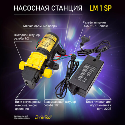 Насосная станция Насос помпа высокого давления Liminico LM 1 SP адаптер и сетевое зарядное устройство 3999₽