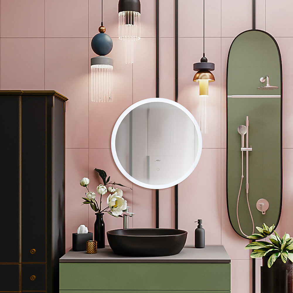 Зеркало с LED-подсветкой MELANA-600 (MLN-LED048), круглое, сенсорное