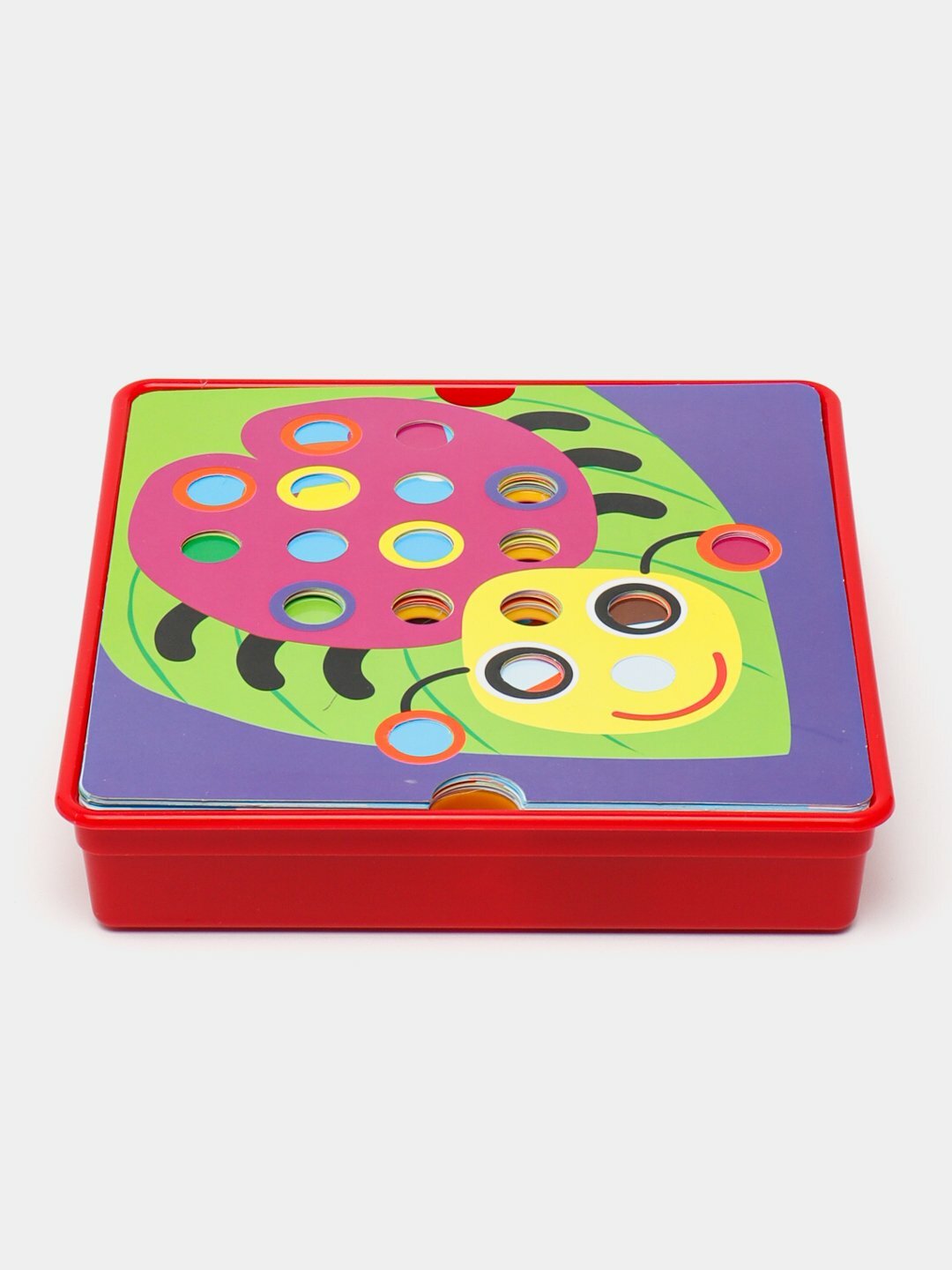 Мозаика с кнопками Button idea, 12 трафаретов, Алый — фото 1