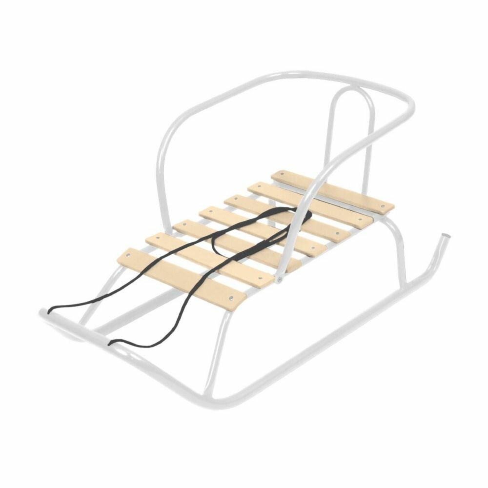 Санки Ветерок, В1/Б, спинка, поводок. белый, Nika