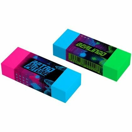 2 Ластика Berlingo Retro future прямоугольных 48*18*10мм — фото 1