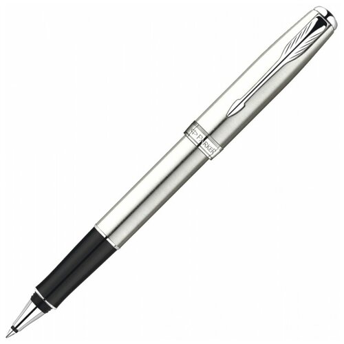 ручка роллер parker sonnet core stainless steel ct корпус серебристый палладиевые детали черная Ручка-роллер Parker Sonnet T526, St. Steel СT S0809230