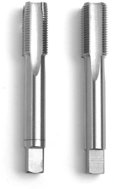 Метчики ручные DIN 5157 для нарезания резьбы по металлу HSSG BSP(G) 1/4 набор (2 шт) для глухих и сквозных отверстий 00155060 GSR (Германия)