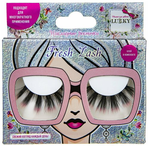 Накладные Ресницы Lukky(LUCKY) Fresh Lash пушистые розовые