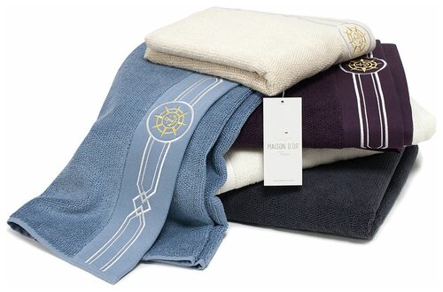 Махровое полотенце с вышивкой Eleganze Maison dor (бежевый), Полотенце 50x100