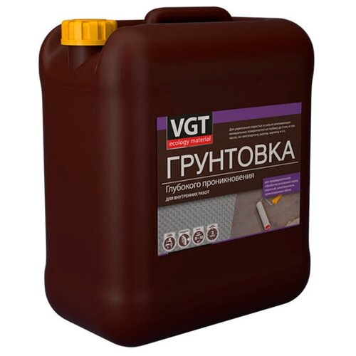 VGT ВД-АК-0301 грунтовка глубокого проникновения для внутренних работ (10кг) грунтовка глубокого проникновения с антисептиком vgt вд ак 0301 10 кг