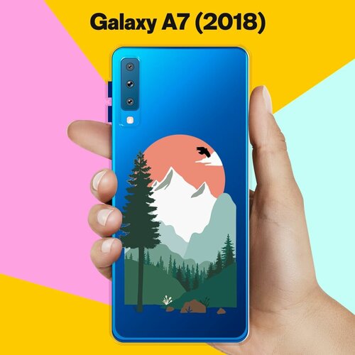 силиконовый чехол парень со штангой на samsung galaxy a7 2018 самсунг галакси а7 2018 Силиконовый чехол на Samsung Galaxy A7 (2018) Горы / для Самсунг Галакси А7 2018