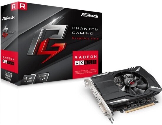 Видеокарта Asrock Radeon RX 550 PHANTOM GAMING 4G