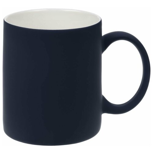 Кружка для чая для кофе с покрытием софт-тач 340 мл, темно-синяя 340 мл