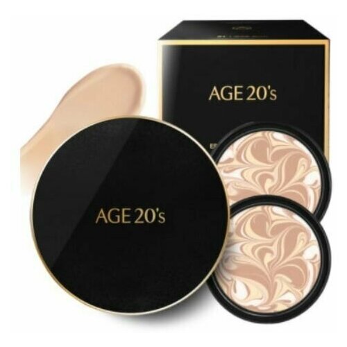 Стойкий тональный кушон AGE 20's Signature Intense Full Coverage Foundation Makeup SPF 50+ #23 / корейская косметика